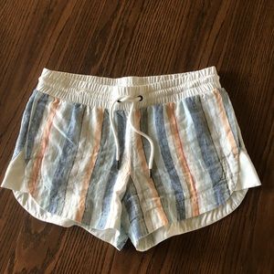 Athleta Linen Striped Shorts